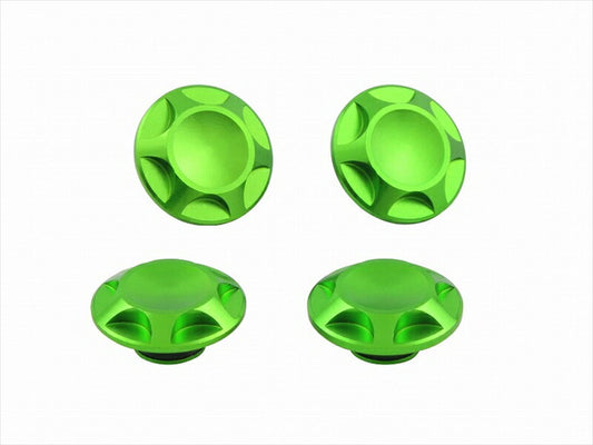 POSHFAITH｜ポッシュフェイス NASAタイプキャップボルトカバー M8用 LIME GREEN（4PCS）｜001820-28