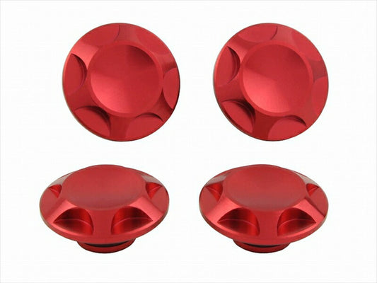 POSHFAITH｜ポッシュフェイス NASAタイプキャップボルトカバー M10用 RED（4PCS）｜001821-02