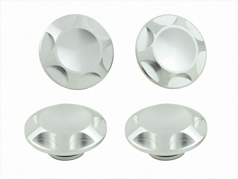 POSHFAITH｜ポッシュフェイス NASAタイプキャップボルトカバー M10用 SILVER（4PCS）｜001821-03