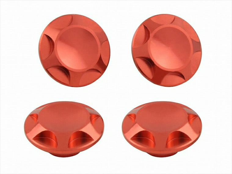 POSHFAITH｜ポッシュフェイス NASAタイプキャップボルトカバー M10用 DEEP ORANGE（4PCS）｜001821-14