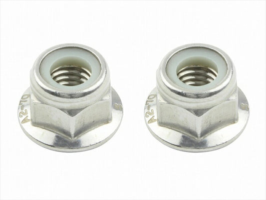 POSHFAITH｜ポッシュフェイス M8 フランジナイロンロックナット ステンレス 2PCS｜900258-S2