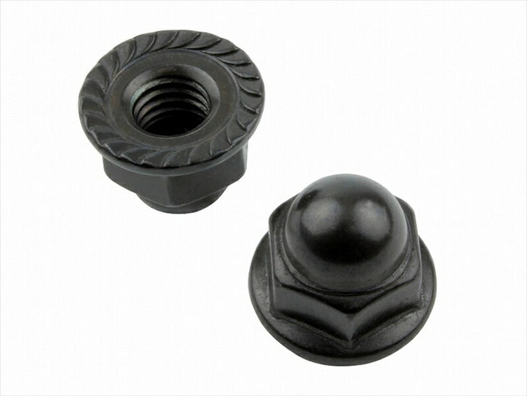 POSHFAITH｜ポッシュフェイス M6フランジフクロナット ブラック 2PCS｜900086-K2