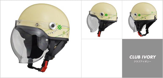 LEAD リード CR-760 シールド付ハーフヘルメット ＃フリー クラブアイボリー カタログ品番：P062-7269 メーカー品番：4952652009961