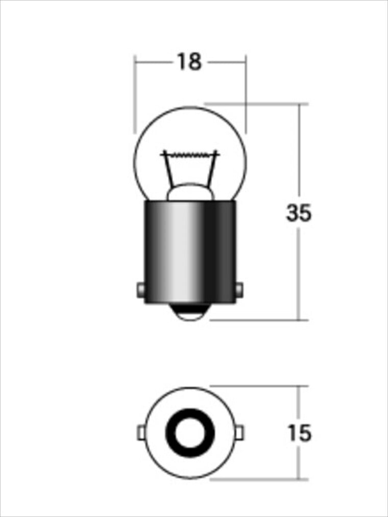 エムアンドエイチマツシマ｜ノーマルバルブ ウインカー/ストップキュウ 12V18W オレンジ｜A5112OR