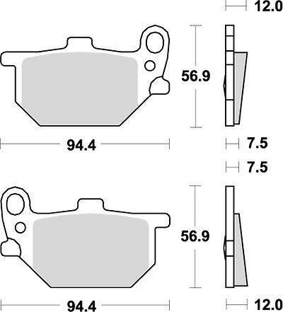 KITACO キタコ SBSブレーキパッド 528HF RD250 400 79- カタログ品番：P025-3912 メーカー品番：777-0528000