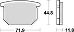 KITACO キタコ SBSブレーキパッド 534HF GSX1100S 82- カタログ品番：P025-3917 メーカー品番：777-0534000