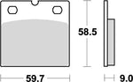 KITACO キタコ SBSブレーキパッド 554HF BMW M.GUZZI カタログ品番：P025-3928 メーカー品番：777-0554000
