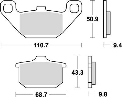 KITACO キタコ SBSブレーキパッド 557HF GPZ900R -89 カタログ品番：P025-3936 メーカー品番：777-0557000
