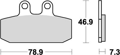 KITACO キタコ SBSブレーキパッド 588HF CAGIVA カタログ品番：P025-3963 メーカー品番：777-0588000