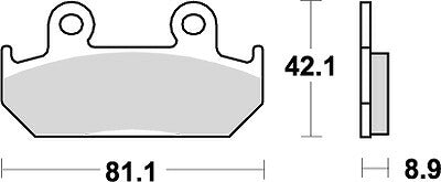 KITACO キタコ SBSブレーキパッド 593HF NSR250R 86-87 カタログ品番：P025-3967 メーカー品番：777-0593000