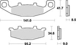 KITACO キタコ SBSブレーキパッド 597HF ZEPHYR400 -95 カタログ品番：P025-3969 メーカー品番：777-0597000