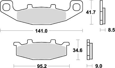 KITACO キタコ SBSブレーキパッド 597LS GPZ900R 90- カタログ品番：P025-3972 メーカー品番：777-0597030
