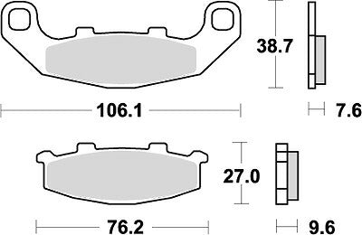 KITACO キタコ SBSブレーキパッド 615HF ZXR250R XANTHUS カタログ品番：P025-3985 メーカー品番：777-0615000