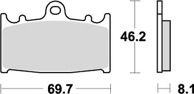 KITACO キタコ SBSブレーキパッド 631HF ZZR1100 TL1000S カタログ品番：P025-4003 メーカー品番：777-0631000