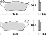 KITACO キタコ SBSブレーキパッド 671HF APRILIA CAGIVA カタログ品番：P025-4036 メーカー品番：777-0671000