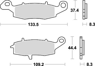 KITACO キタコ SBSブレーキパッド 704HF GPZ1100(R) 95- カタログ品番：P025-4059 メーカー品番：777-0704000