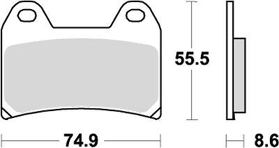 KITACO キタコ SBSブレーキパッド 706HF XJR400 1200 95- カタログ品番：P025-4065 メーカー品番：777-0706000