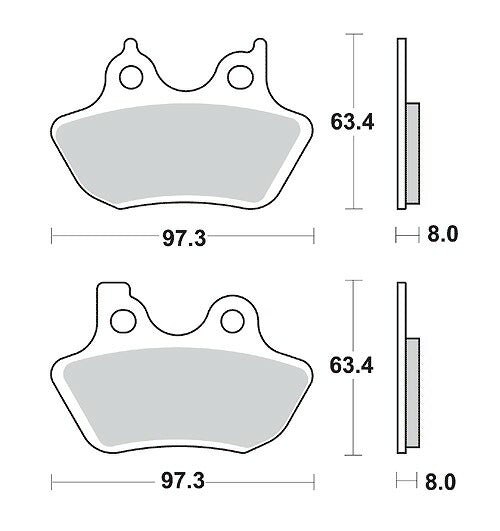KITACO キタコ SBSブレーキパッド 826HS HARLEY 05 カタログ品番：P025-4130 メーカー品番：777-0826020