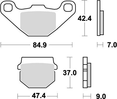 KITACO キタコ SBSブレーキパッド 544SI KDX125SR 90- カタログ品番：P025-4174 メーカー品番：777-0544070