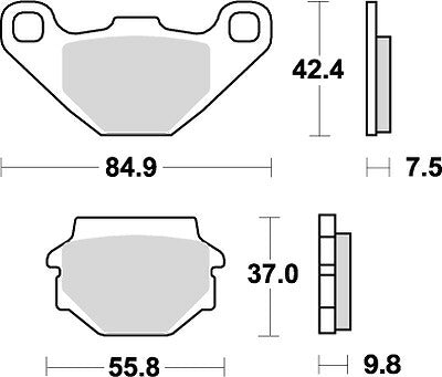 KITACO キタコ SBSブレーキパッド 546SI KX125 250 83- カタログ品番：P025-4176 メーカー品番：777-0546070