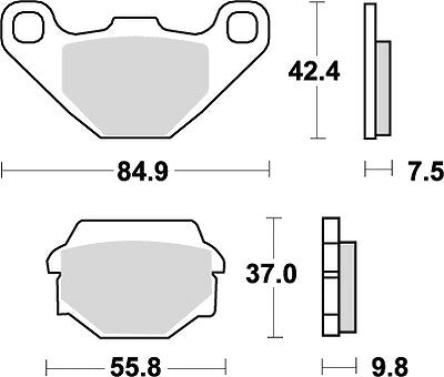 KITACO キタコ SBSブレーキパッド 586SI KDX125 86-90 カタログ品番：P025-4190 メーカー品番：777-0586070