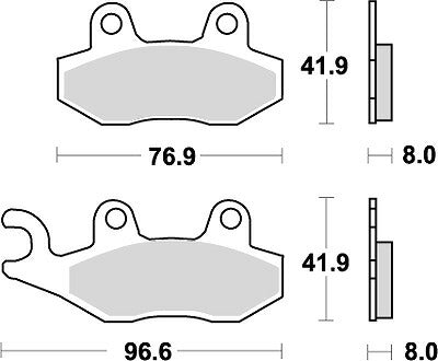 KITACO キタコ SBSブレーキパッド 611RSI KX125SR 91-94 カタログ品番：P025-4201 メーカー品番：777-0611077