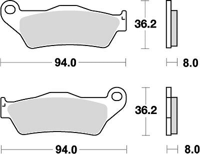 KITACO キタコ SBSブレーキパッド 671SI TT600R 93- カタログ品番：P025-4237 メーカー品番：777-0671070