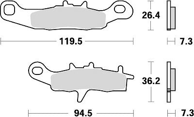 KITACO キタコ SBSブレーキパッド 726RSI KX80 100 97- カタログ品番：P025-4270 メーカー品番：777-0726077