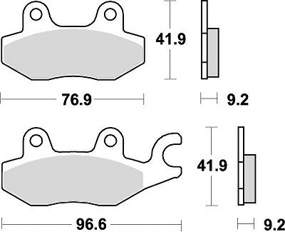 KITACO キタコ SBSブレーキパッド 688RSI NSF100 XRモタード カタログ品番：P036-0270 メーカー品番：777-0688077