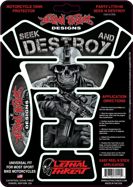 RIDEZ ライズ Lethal Threat Tank Pad LT70140 カタログ品番：P063-0672 メーカー品番：757785701409