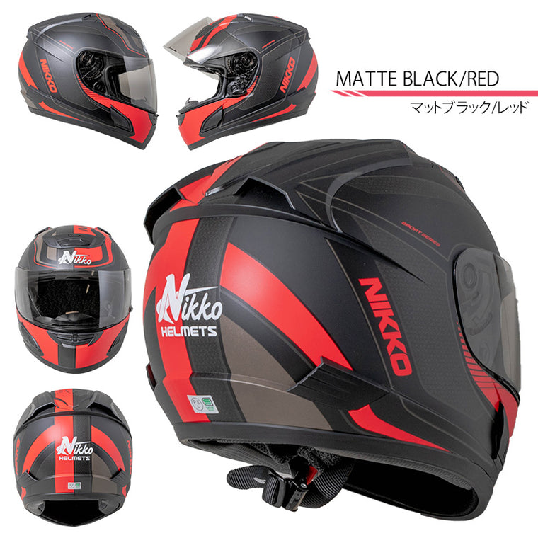 バイクフルフェイスヘルメット NIKKO(ニッコー) N-805 インナーシールド装備