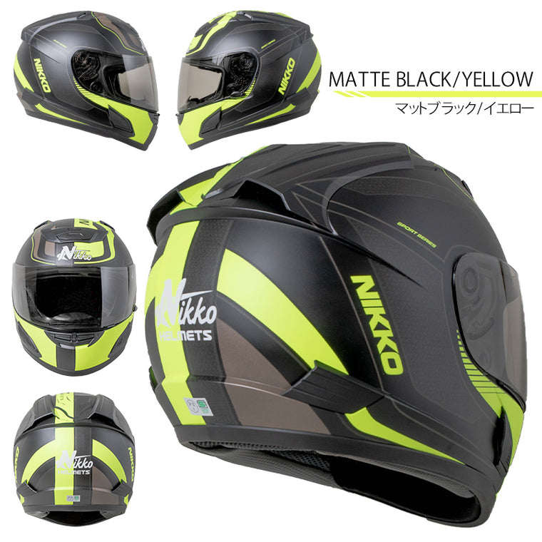 バイクフルフェイスヘルメット NIKKO(ニッコー) N-805 インナーシールド装備