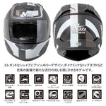 バイクフルフェイスヘルメット 暗闇で光る！ NIKKO(ニッコー) N-805 グローインザダーク インナーシールド装備 黒 蓄光 夜光