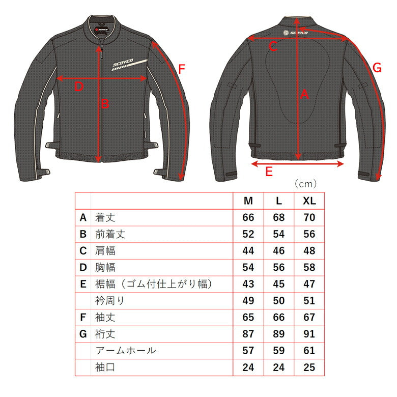 バイク用フルメッシュジャケット SCOYCO(スコイコ)春夏 ジャパンフィット 日本人体型設計 JK2103-JPFIT バイク フルプロテクター