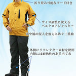 WIDE SOURCE 軽量ストレッチレインスーツ HR-002