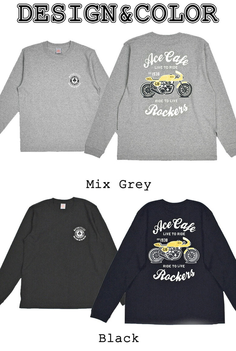 ACE CAFE LONDON ACE CAFE Cotton Long sleeve t-shirt "Live to Ride" AC001CL