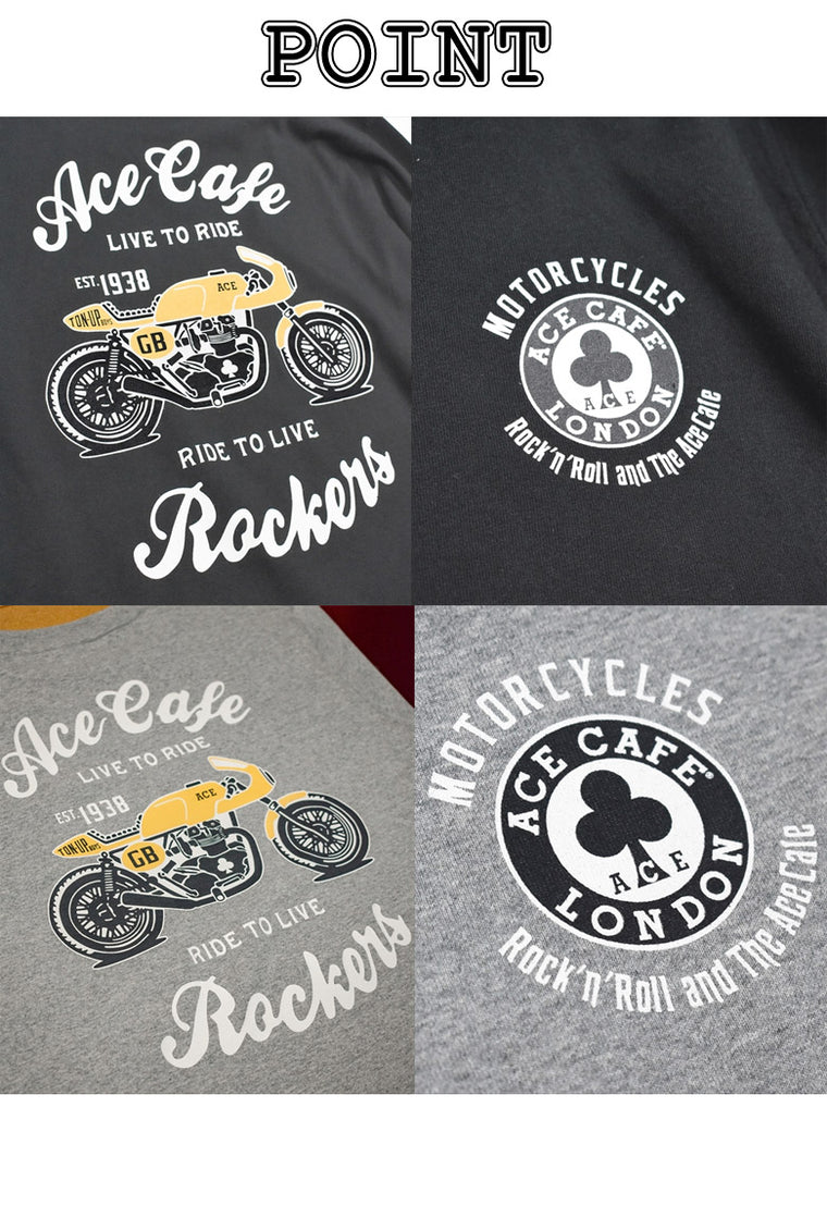 ACE CAFE LONDON ACE CAFE Cotton Long sleeve t-shirt "Live to Ride" AC001CL